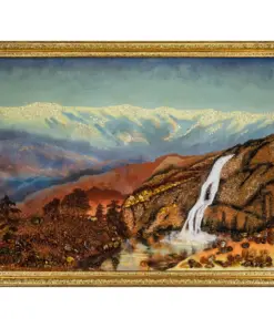 Khung Tranh Khảm Hổ Phách "Thác Đổ"