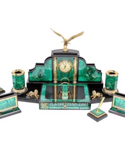 Set Để Bàn Làm Việc Malachite “Đại Bàng”