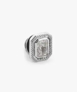 Khuy Cài Áo Halo Đính Đá Cubic Zircona Mạ Rhodium