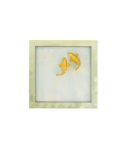 Khung Tranh Dát Vàng “Đôi Cá Vàng” 23.5×23.5 III