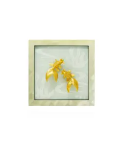 Khung Tranh Dát Vàng "Đôi Cá Vàng" 23.5x23.5 II