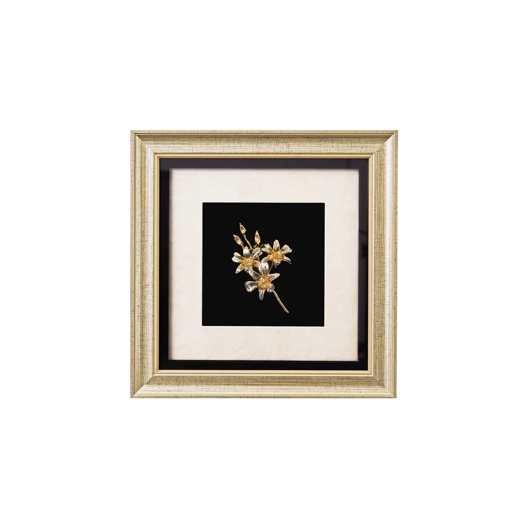 Khung Tranh Dát Vàng "Chi Lan Hoàng Thảo" 40x30