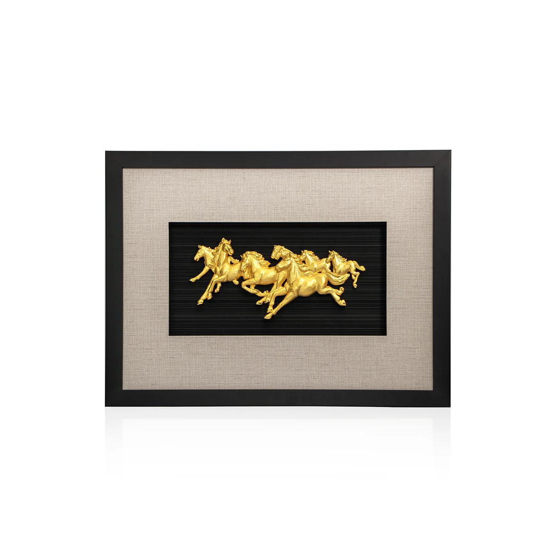 Khung Tranh Dát Vàng "Bầy Ngựa" 42x60
