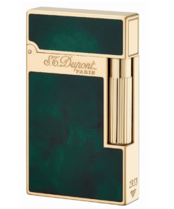Bật Lửa St. Dupont “Atelier” Sơn Mài Mạ Vàng (Xanh Emrald)