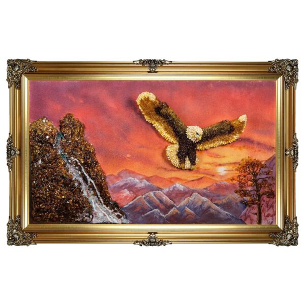 Khung Tranh Khảm Hổ Phách "Đại Bàng Tung Cánh" 40x60