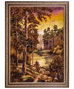 Khung Tranh Khảm Hổ Phách "Chiều Thu" 60x80