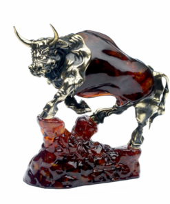 Tượng Điêu Khắc Hổ Phách "Trâu Rừng"