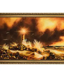 Khung Tranh Khảm Hổ Phách "Ngọn Hải Đăng" 40x60